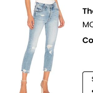 MOTHER The Confession Light Blue Cropped Jeans